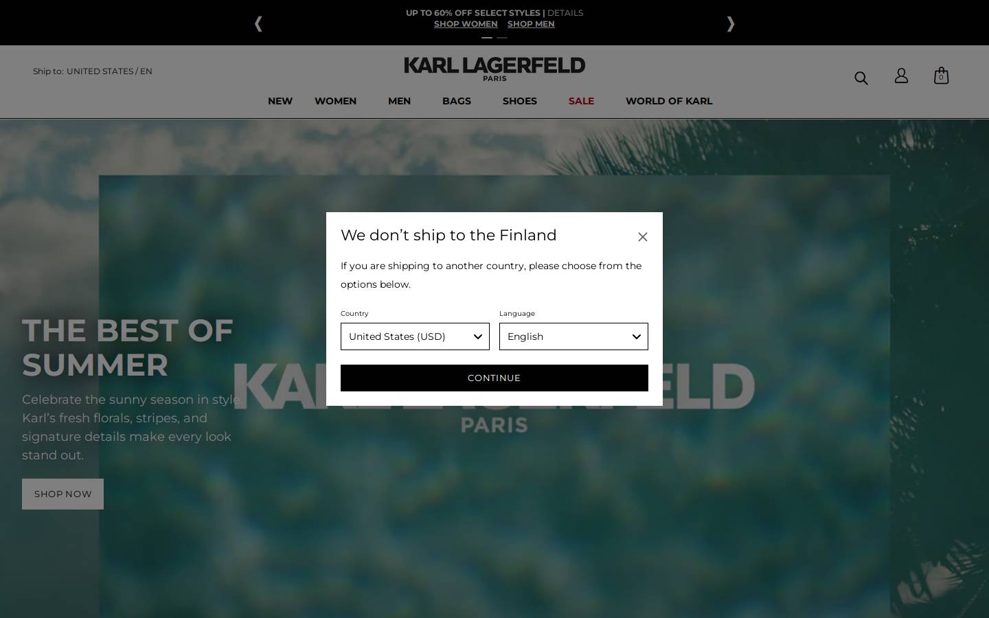 Karllagerfeldparis homepage screenshot