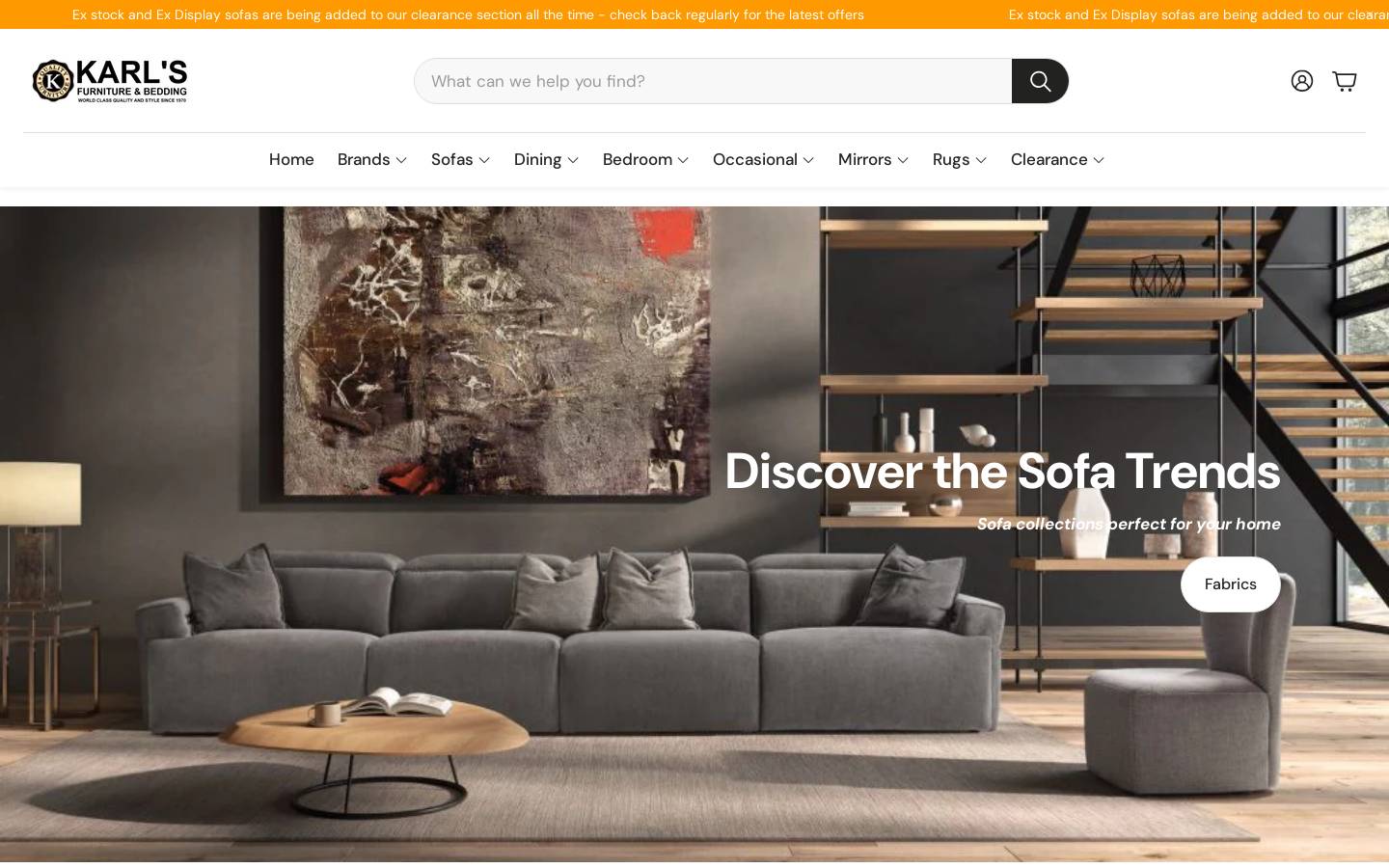 karlsfurniture.ie homepage screenshot