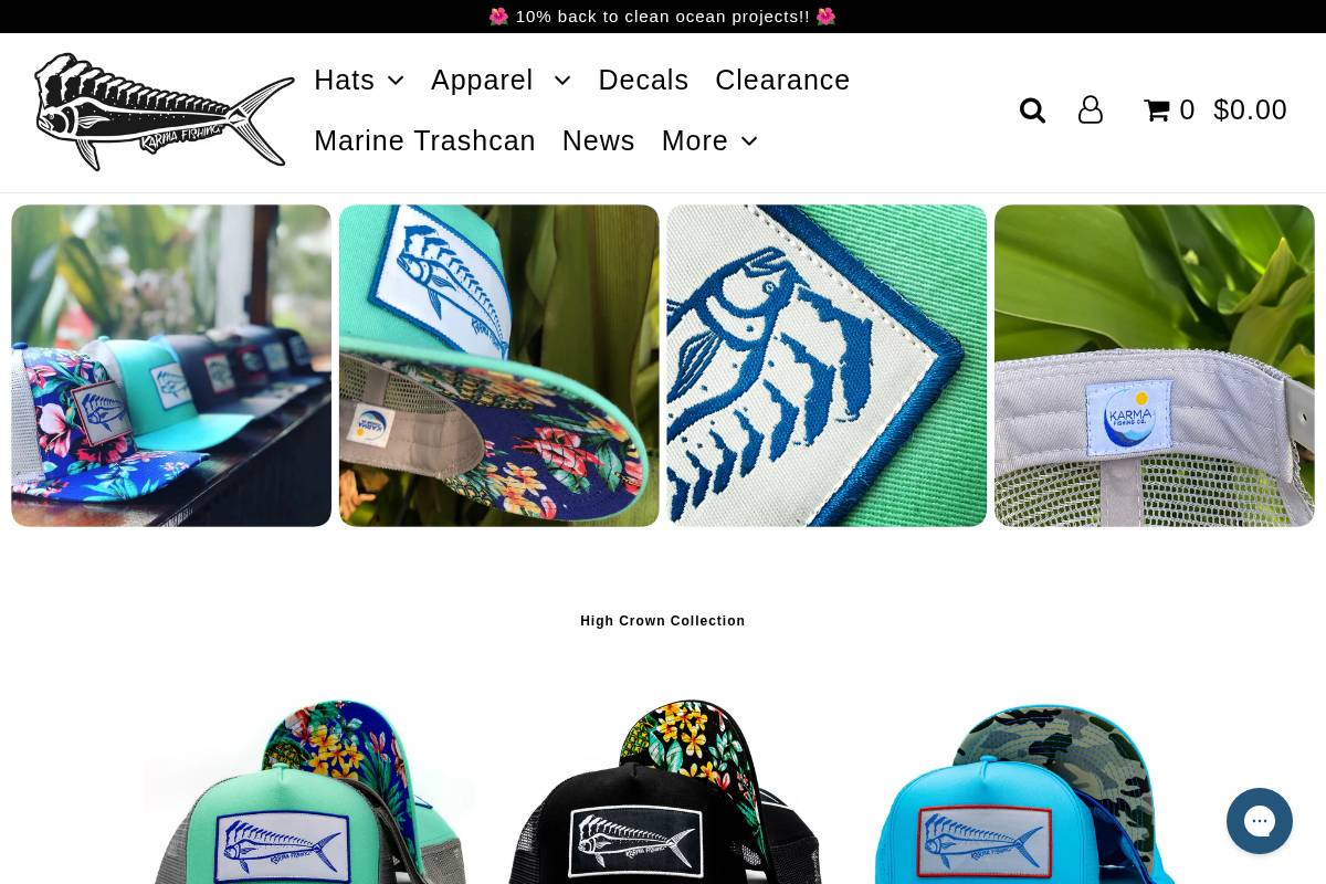 karmafishing.com homepage screenshot