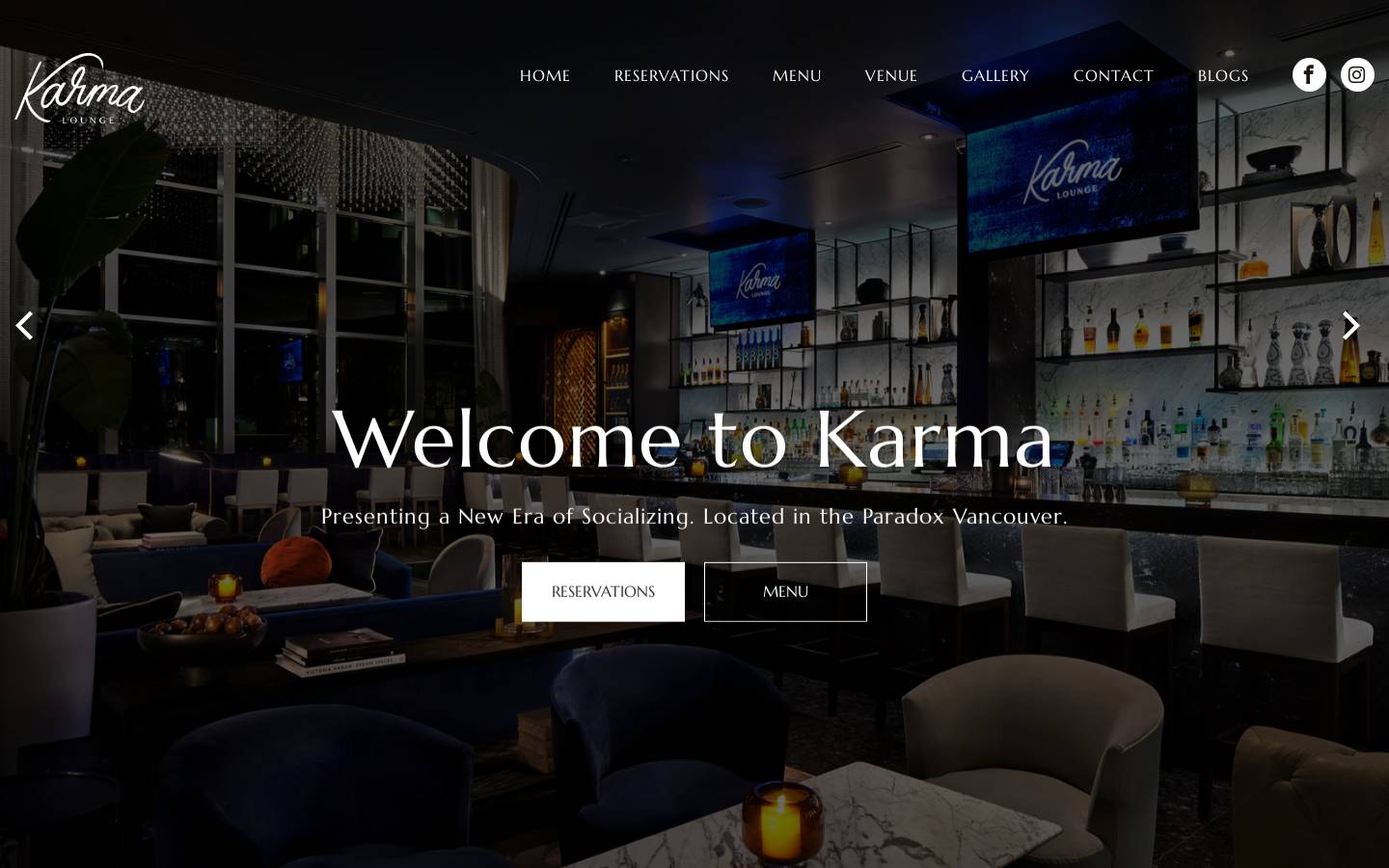 karmalounge.ca homepage screenshot