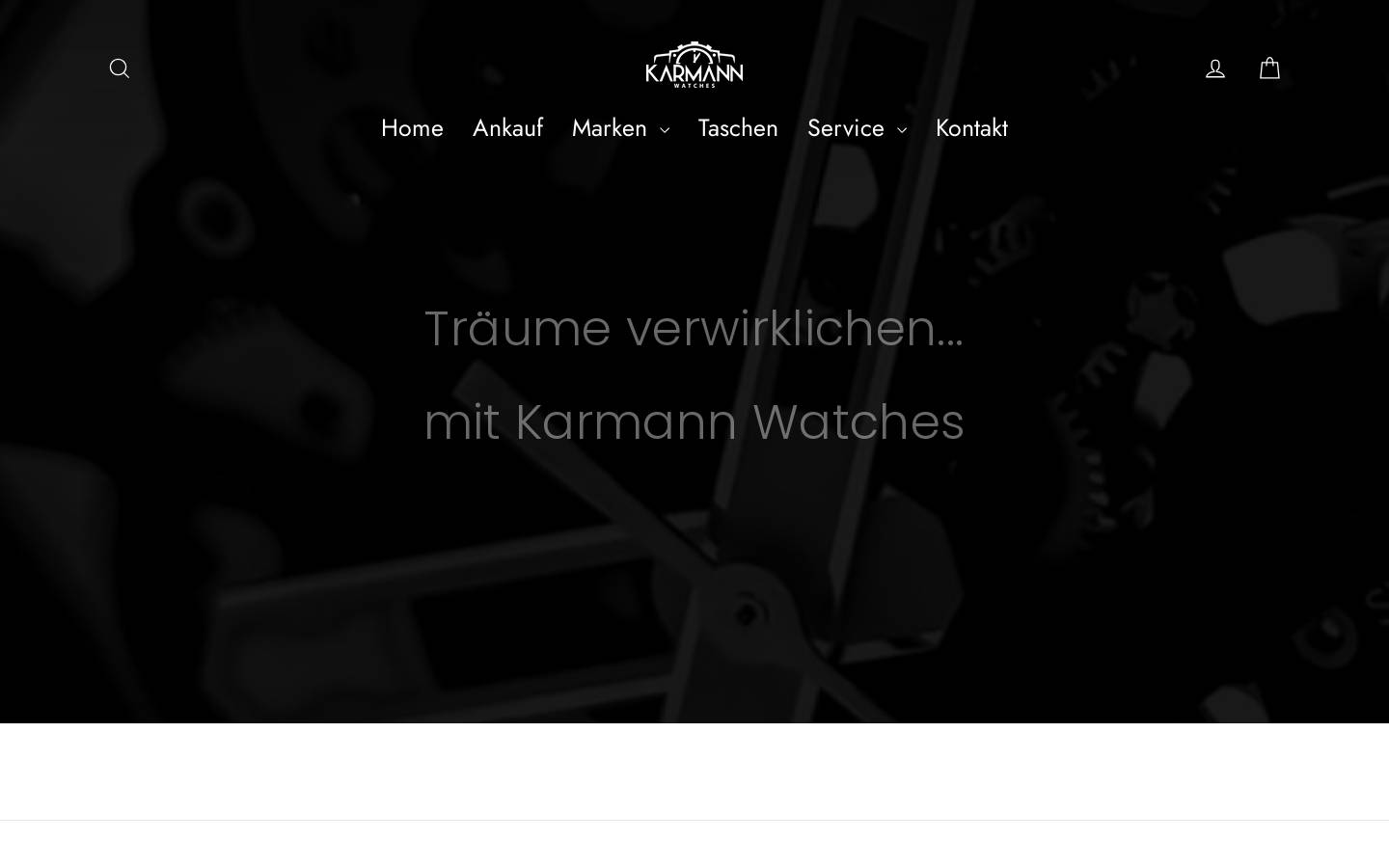 karmannwatches.com homepage screenshot