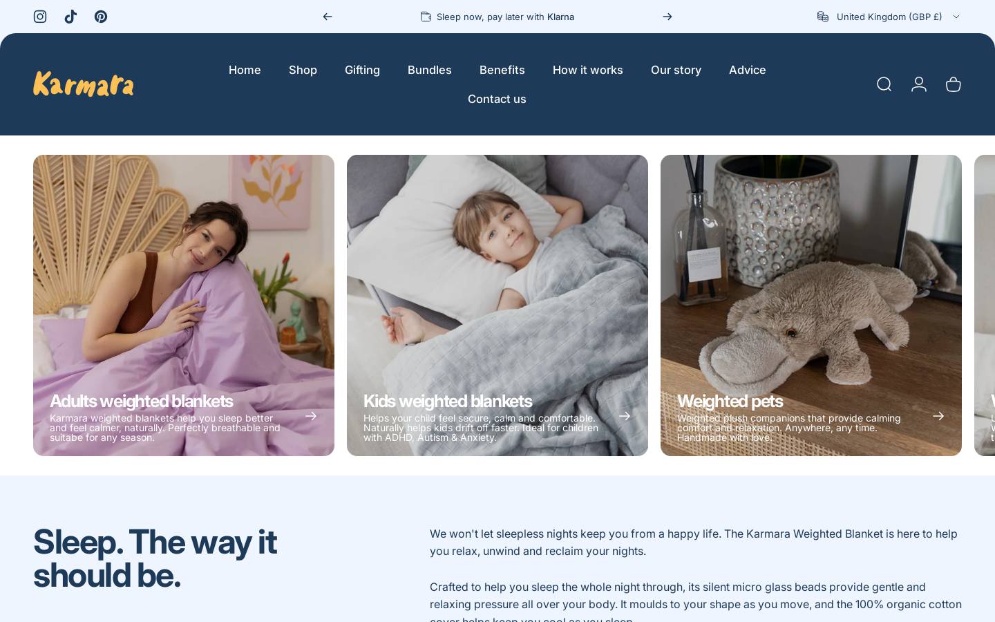 Karmara homepage screenshot