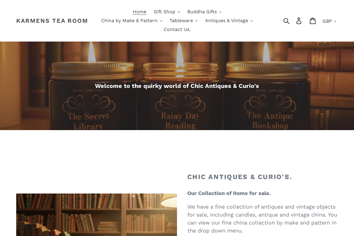 Karmens Tea Room homepage screenshot