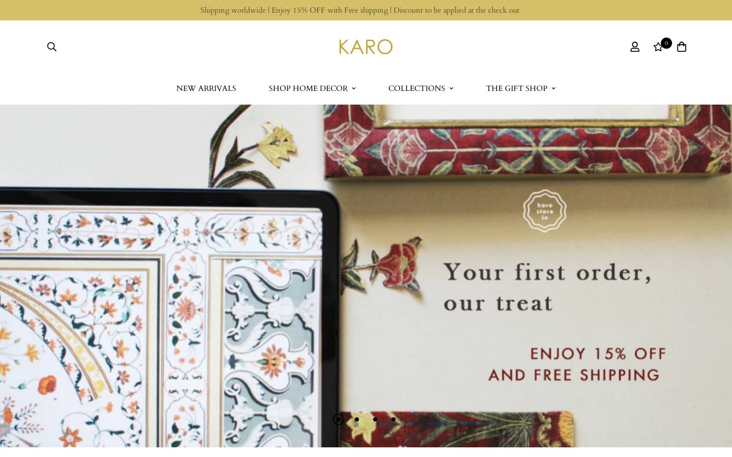 karo-store.in homepage screenshot