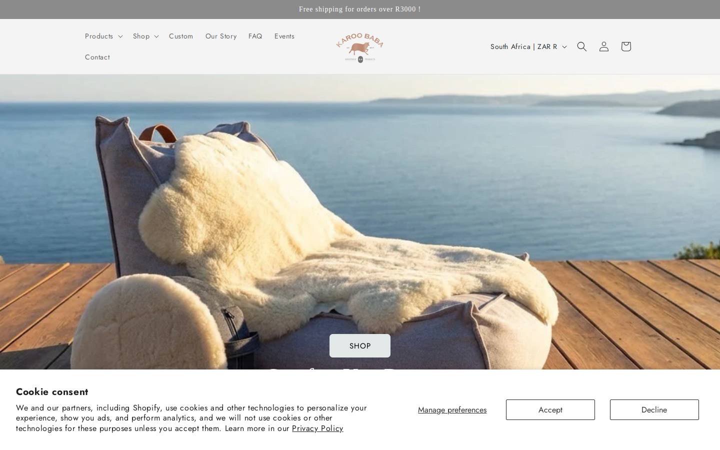 karoobaba.co.za homepage screenshot