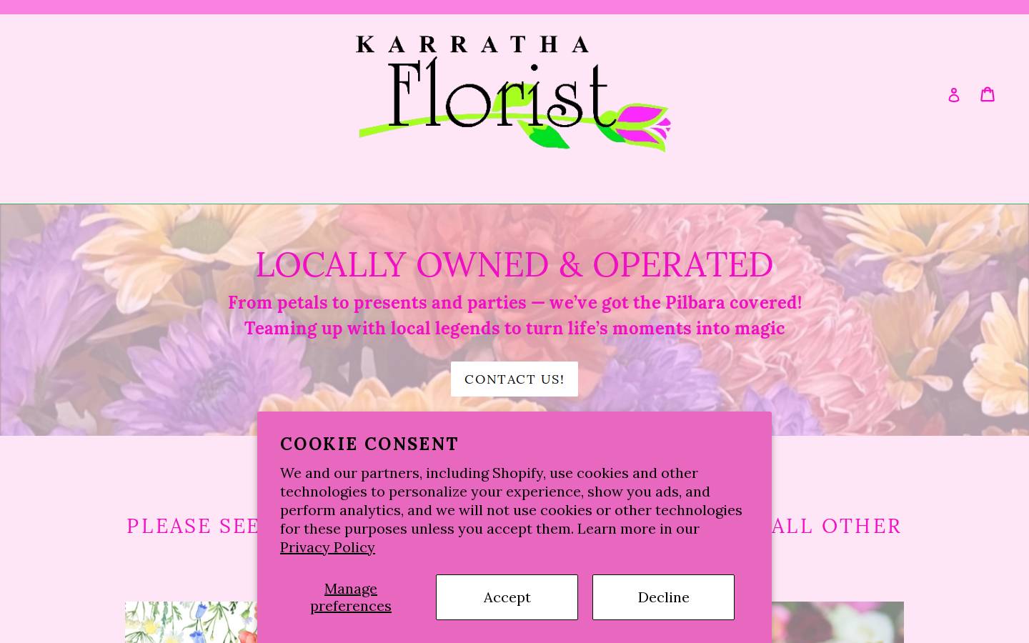 karrathaflorist.com.au homepage screenshot