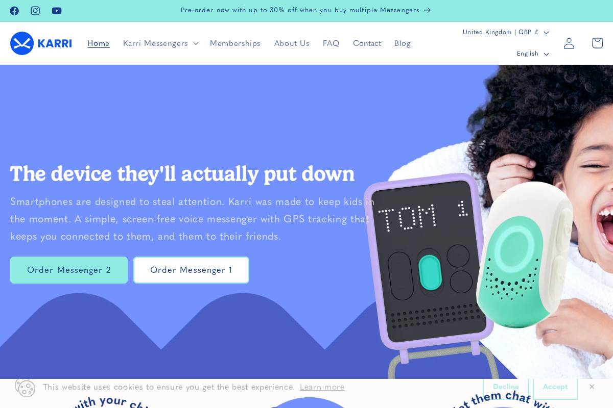 karri.io homepage screenshot