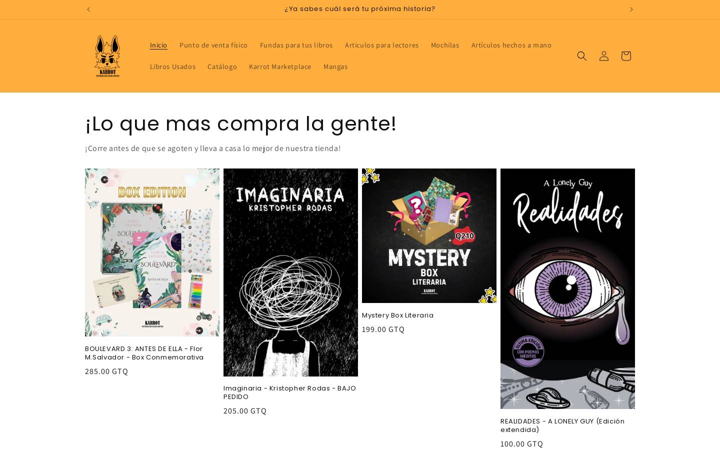 karrotlibrosymasguatemala.com homepage screenshot