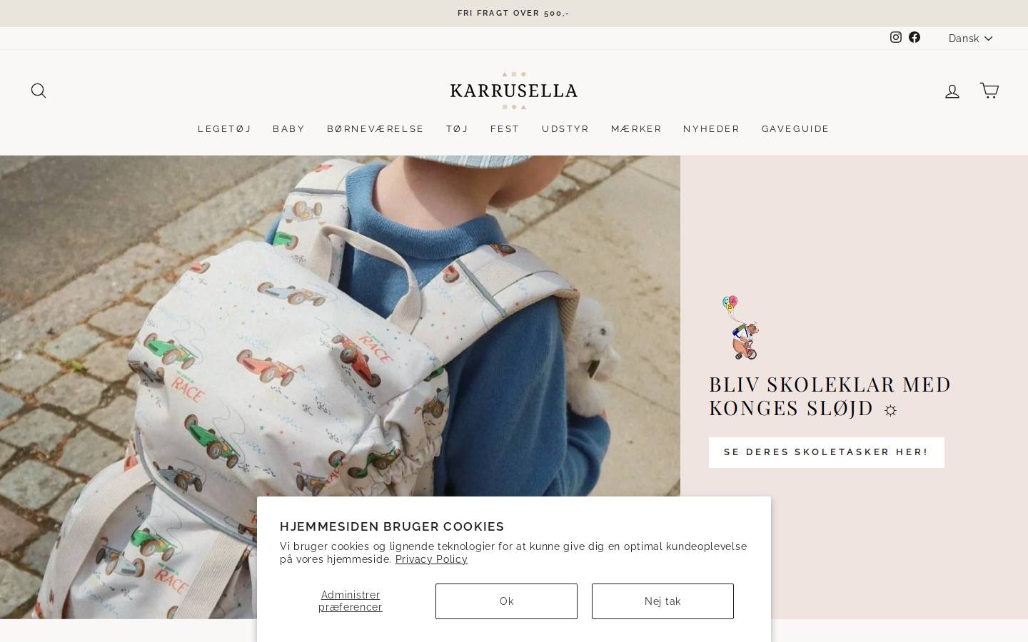 Karrusella homepage screenshot