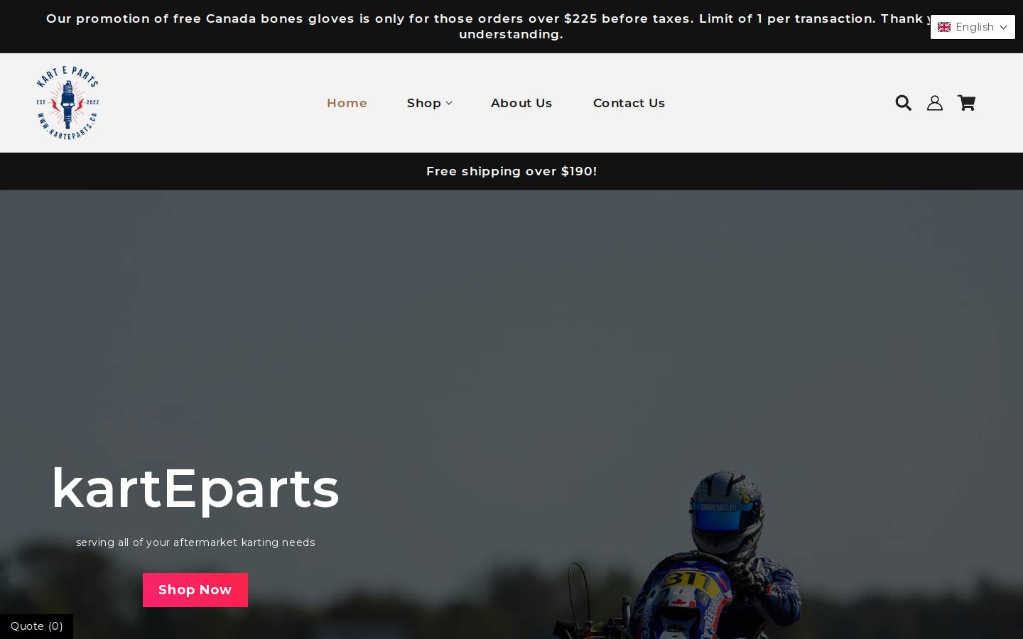 karteparts.com homepage screenshot