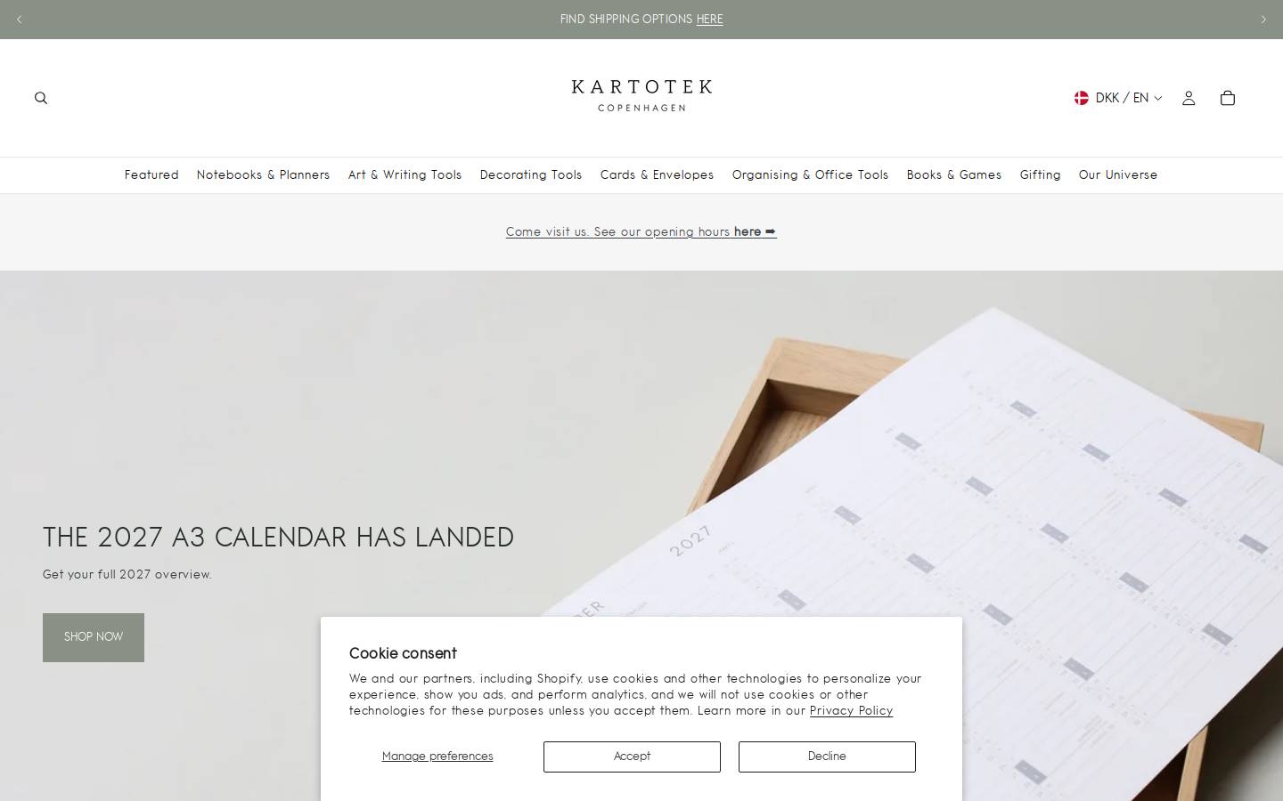 Kartotek Copenhagen homepage screenshot