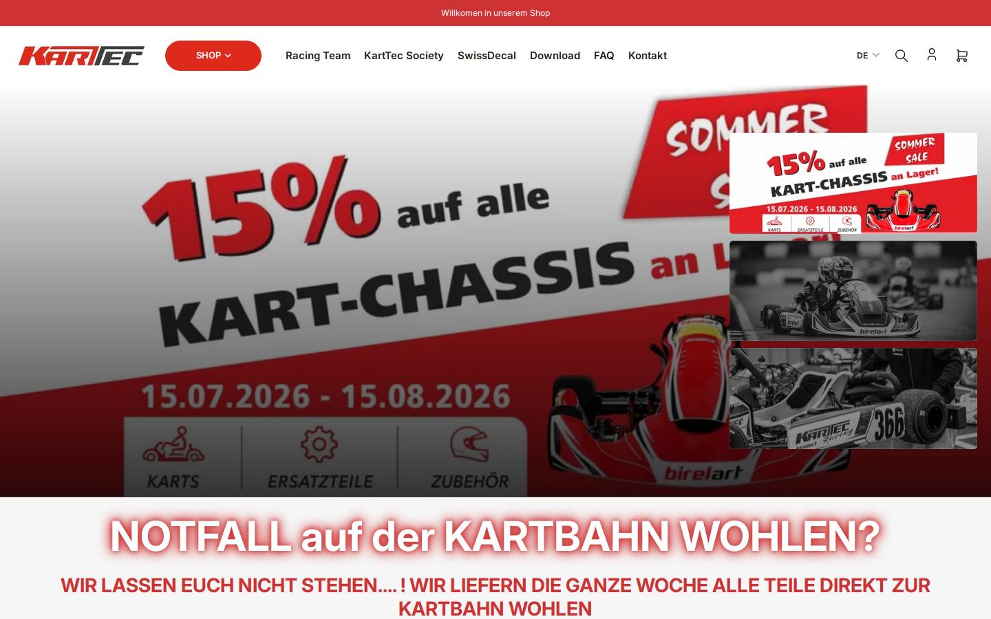 karttec.ch homepage screenshot