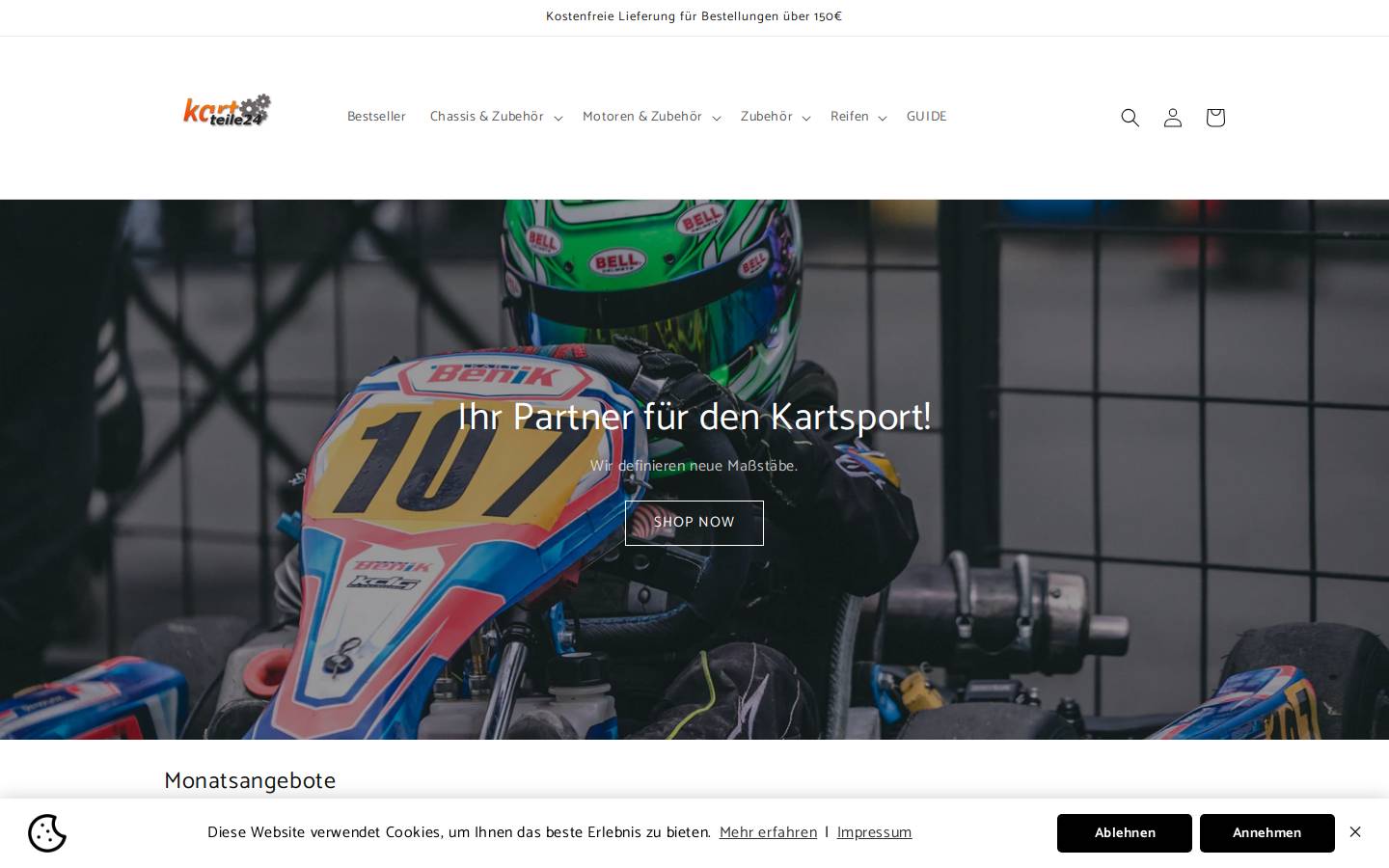 kartteile24.com homepage screenshot