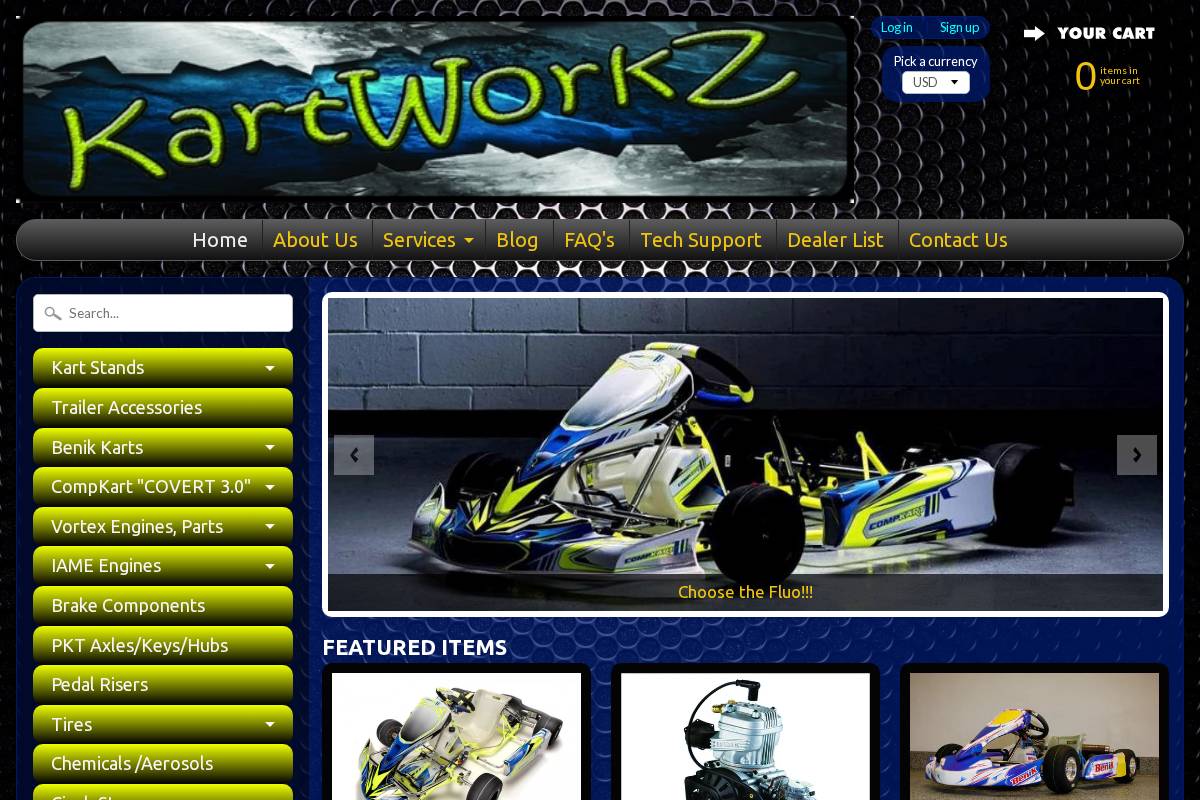 kartworkz.com homepage screenshot