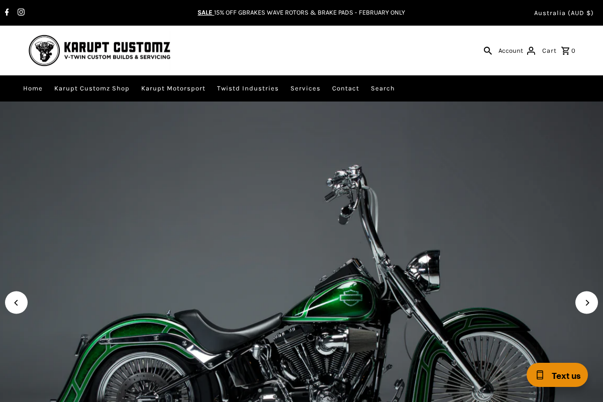 karuptcustomz.com.au homepage screenshot