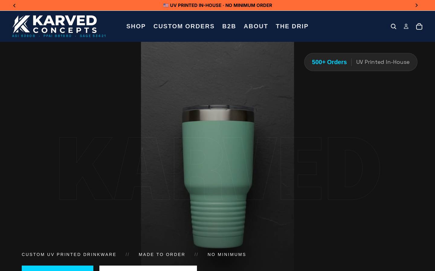 karvedconcepts.com homepage screenshot