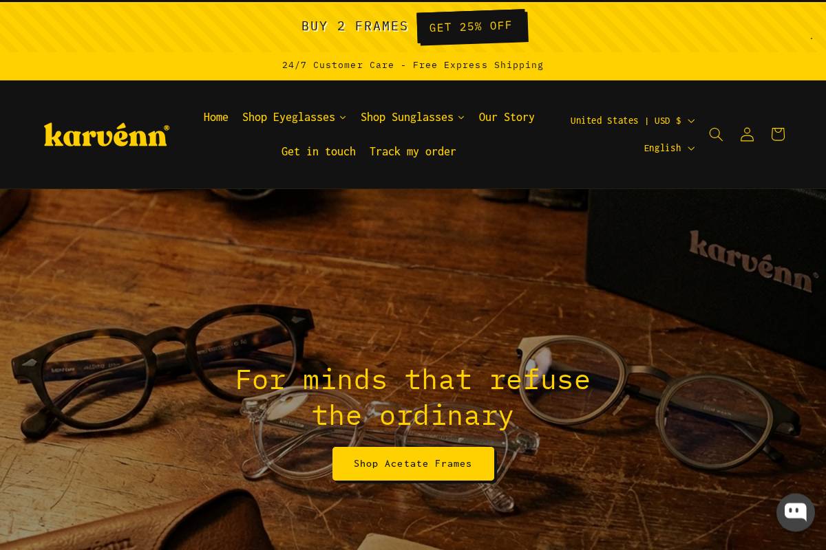 Karvenn homepage screenshot