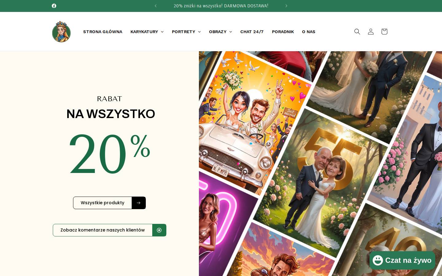 karykaturazezdjecia.pl homepage screenshot