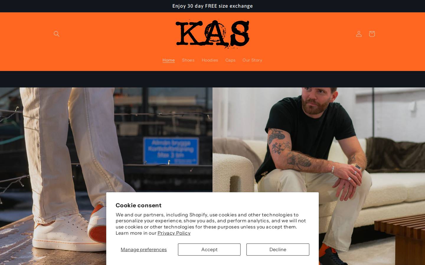 kas-shoe.com homepage screenshot