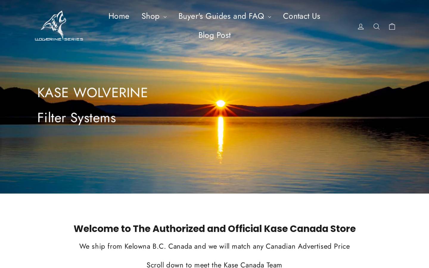 kasefilterscanada.com homepage screenshot
