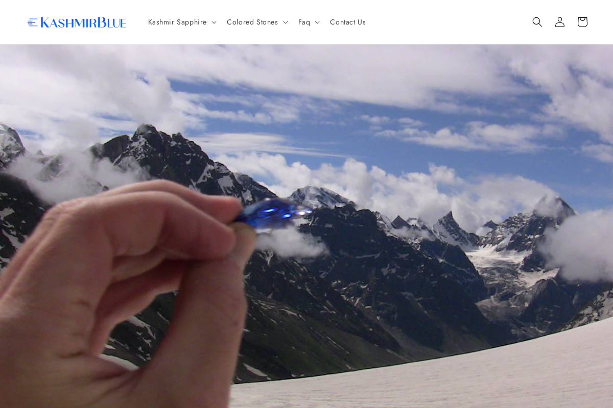kashmirblue.com homepage screenshot