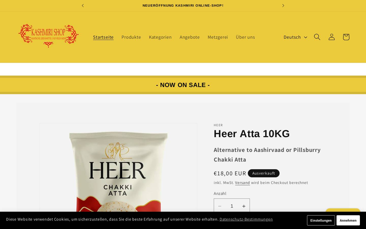 kashmirishop.online homepage screenshot