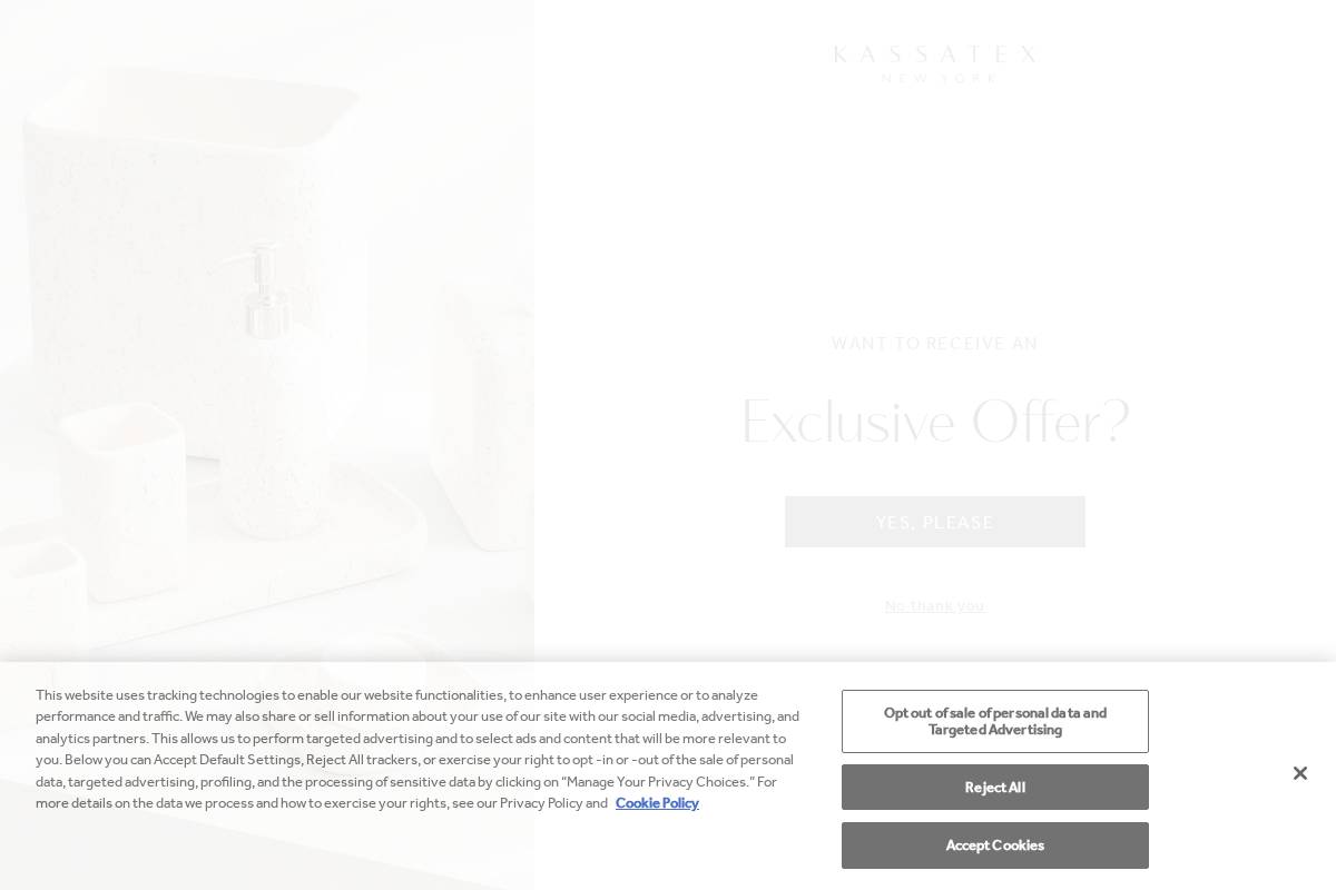 Kassatex New York homepage screenshot