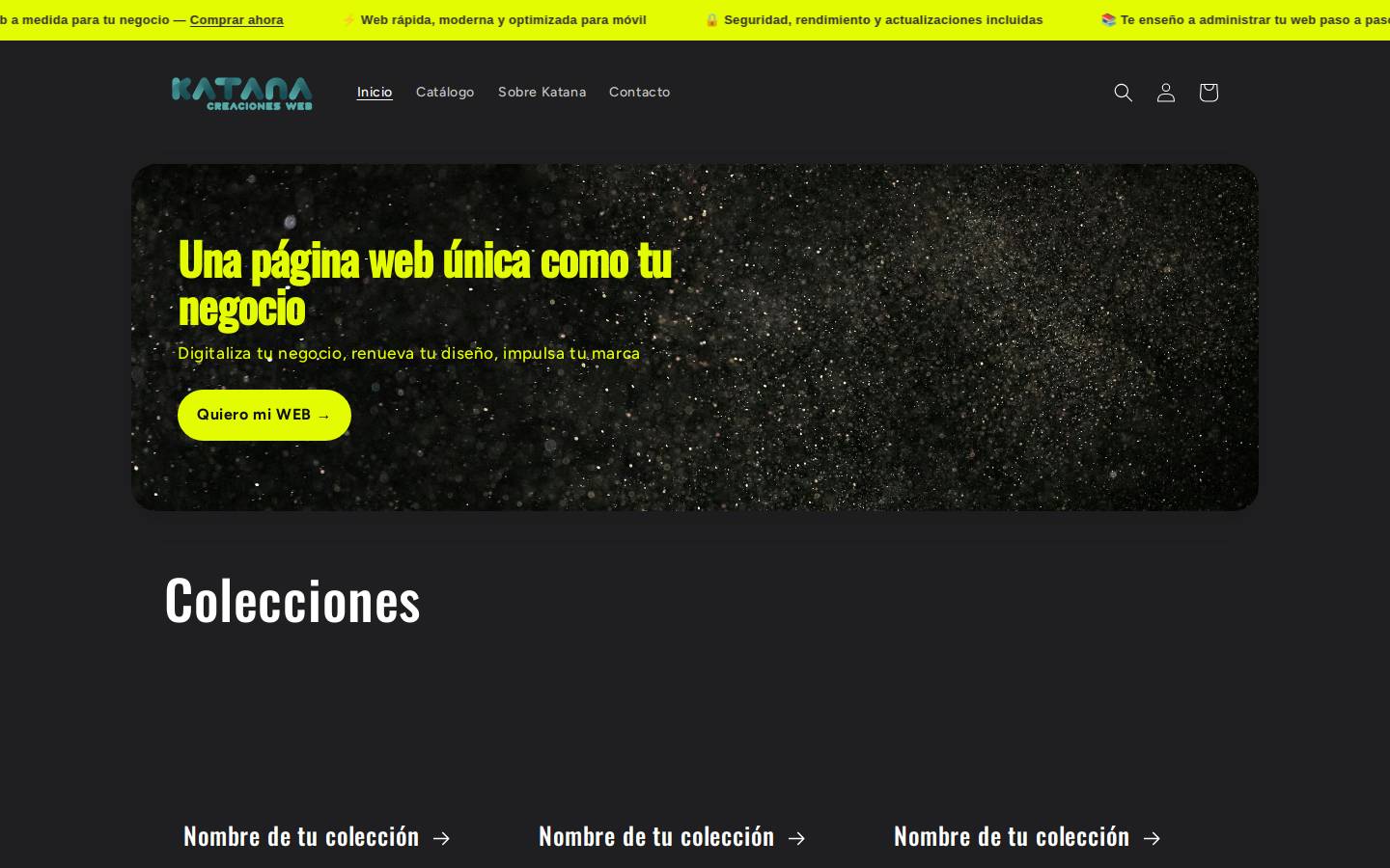 katanacreacionesweb.cl homepage screenshot