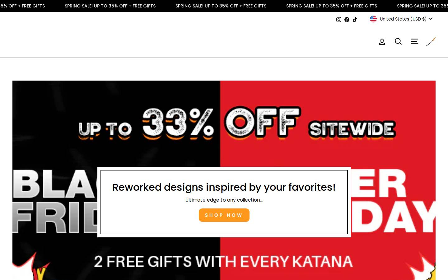Katanakult homepage screenshot
