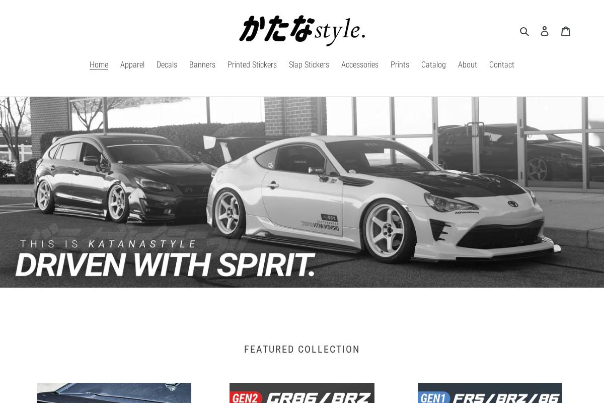 katanastyle.com homepage screenshot