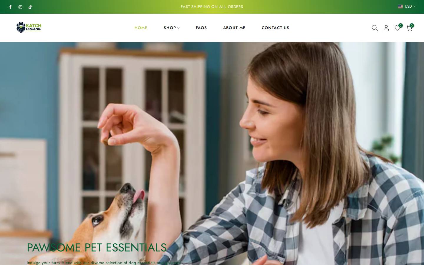 katchorganic.com homepage screenshot