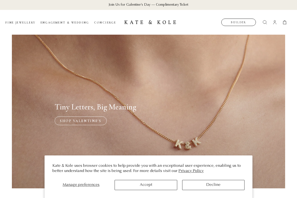 Kate & Kole homepage screenshot