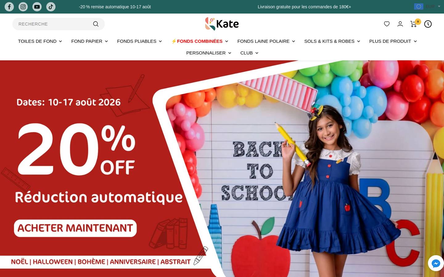 Kate Backdrop homepage screenshot