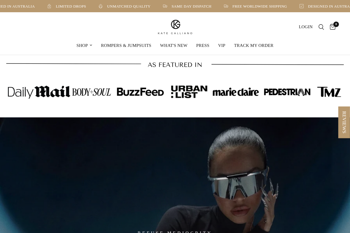 Kategalliano homepage screenshot