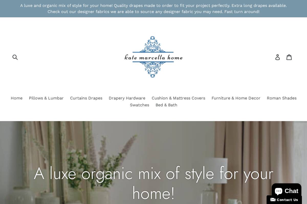 katemarcellahome.com homepage screenshot