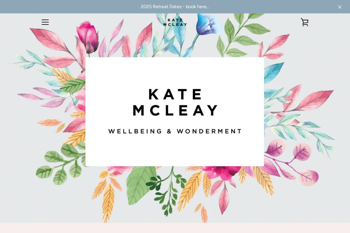 katemcleay.com homepage screenshot