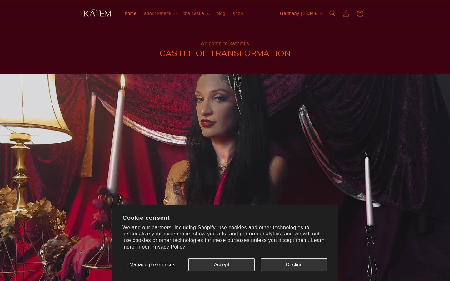 katemiofficial.com homepage screenshot