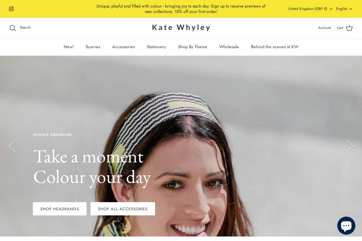 katewhyley.com homepage screenshot