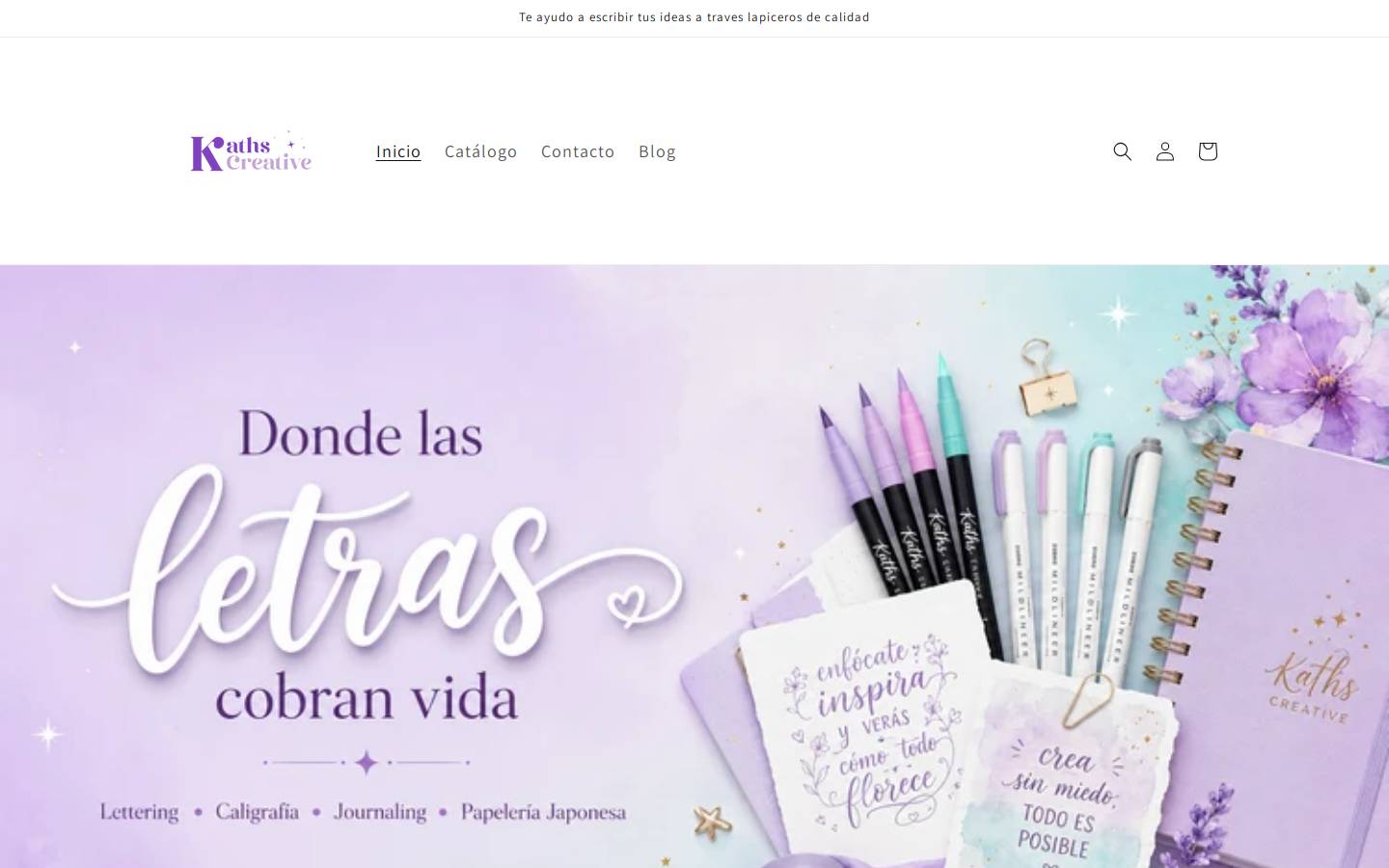 kathscreative.com homepage screenshot