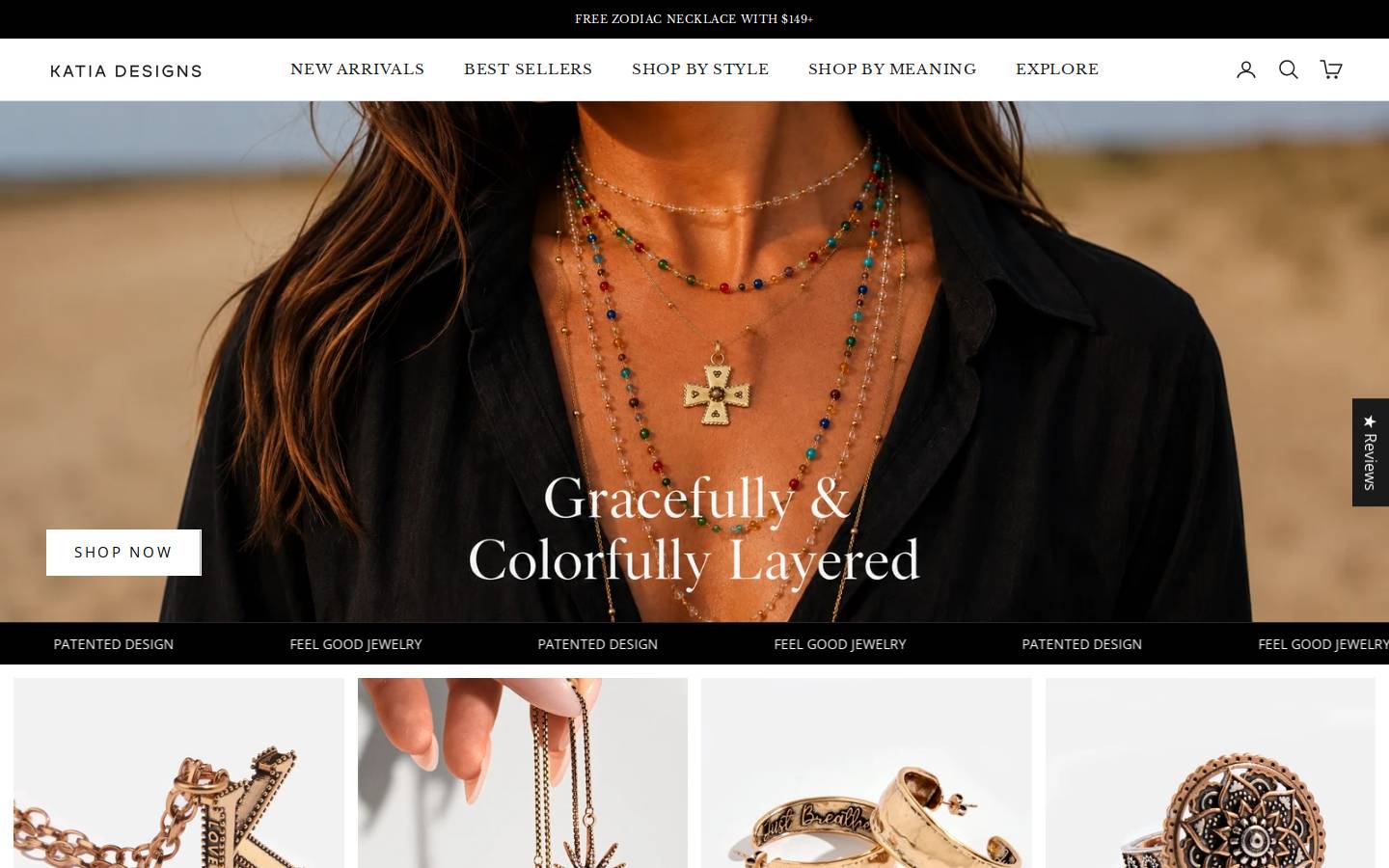 Katiadesigns homepage screenshot