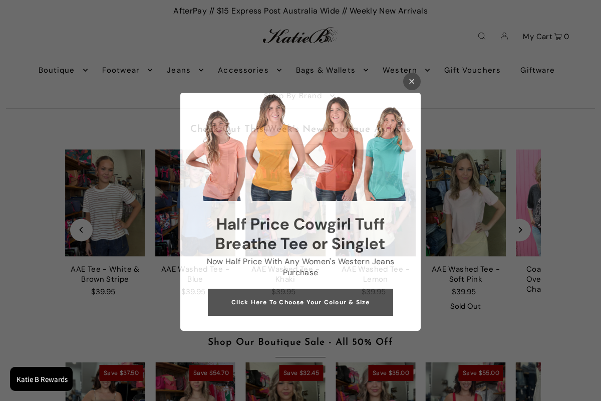 Katie B homepage screenshot