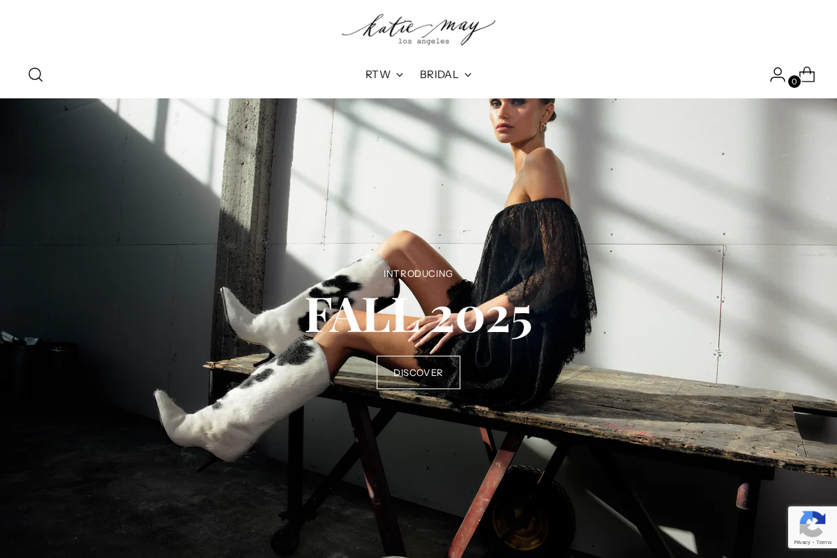 Katie May homepage screenshot