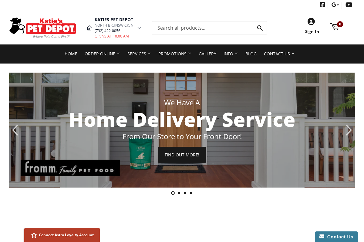 Katies Pet Depot homepage screenshot