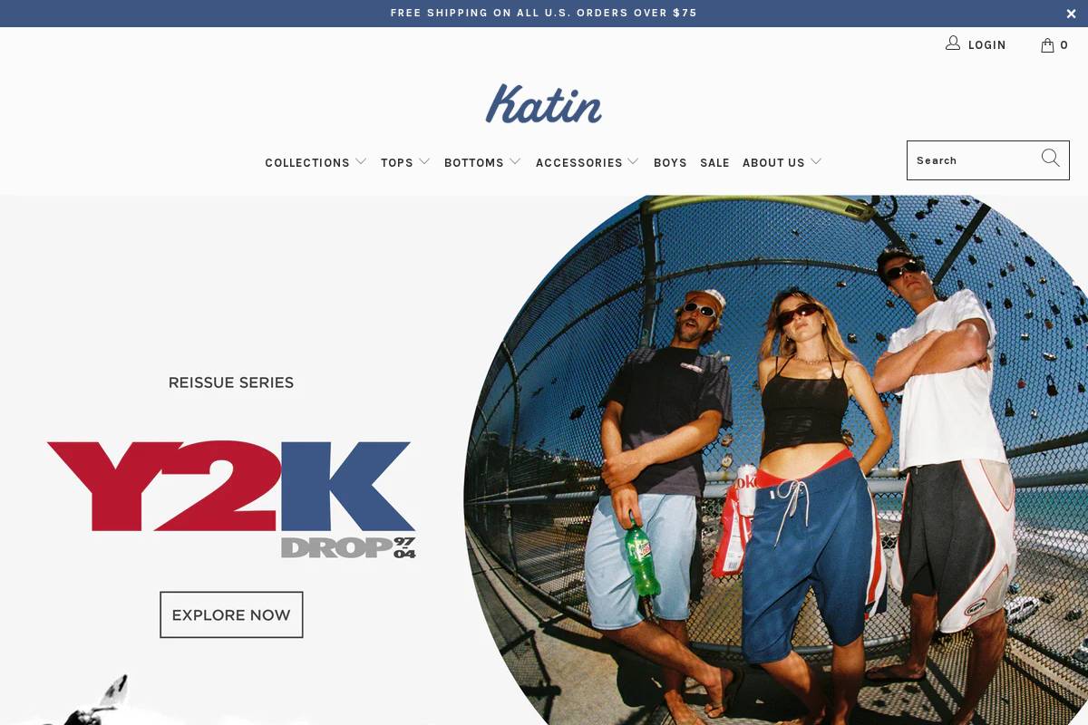 Katin USA homepage screenshot