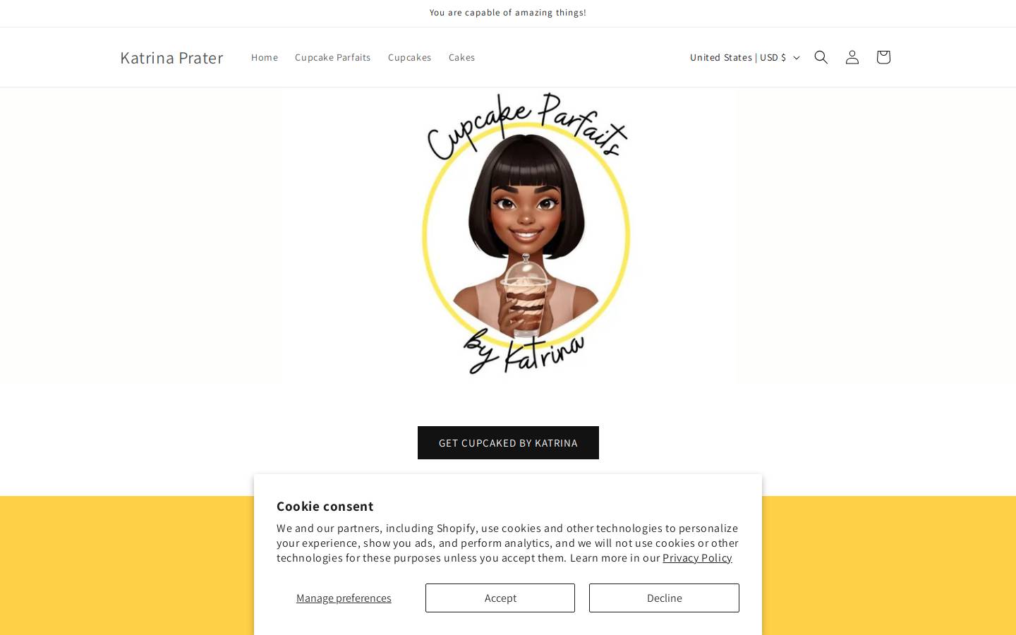 katrinaprater.com homepage screenshot