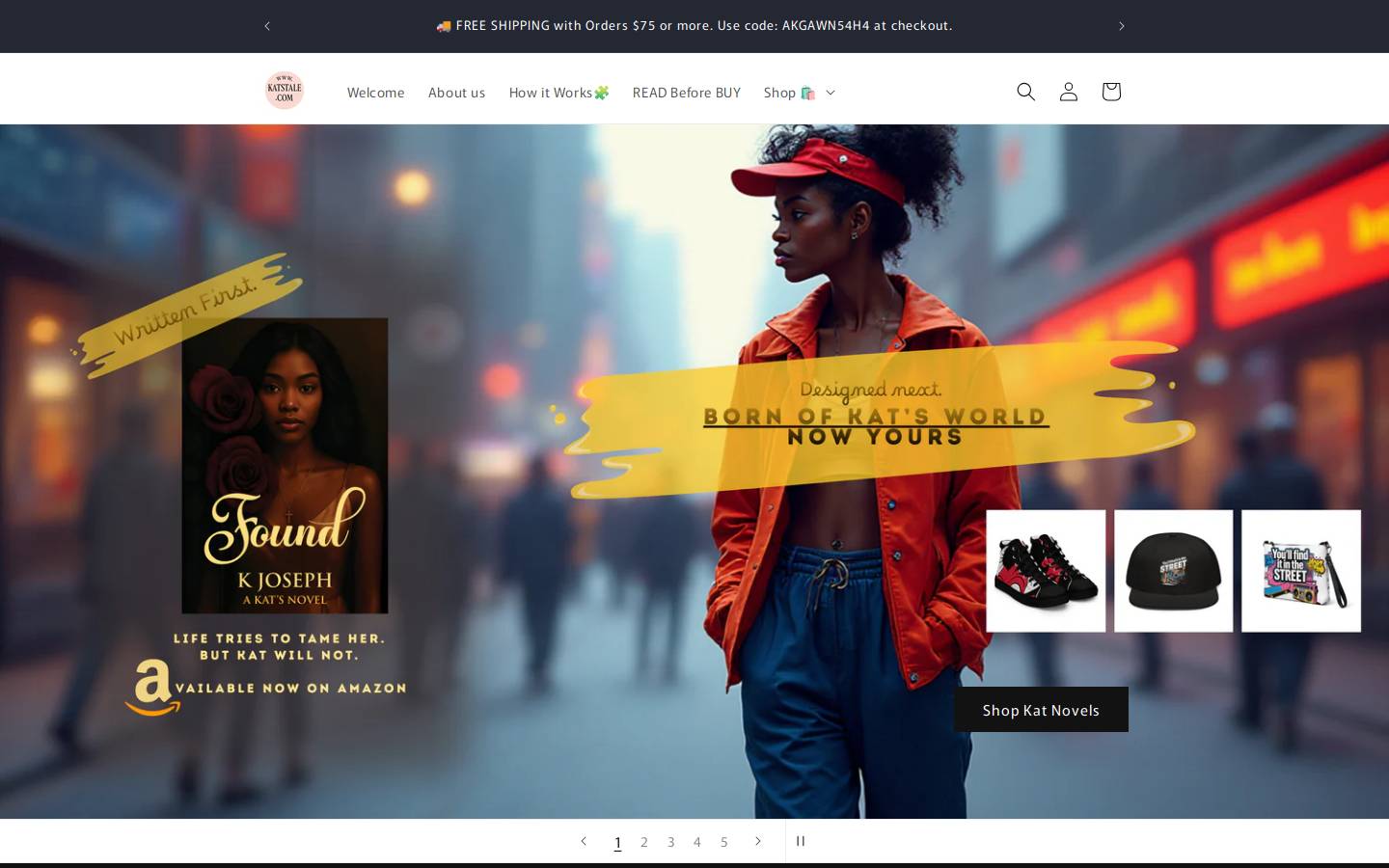 katstale.com homepage screenshot