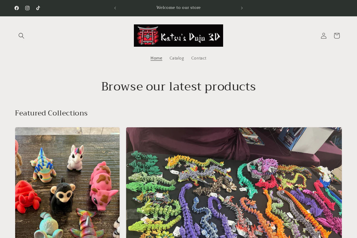 Katsu's Dojo 3D homepage screenshot