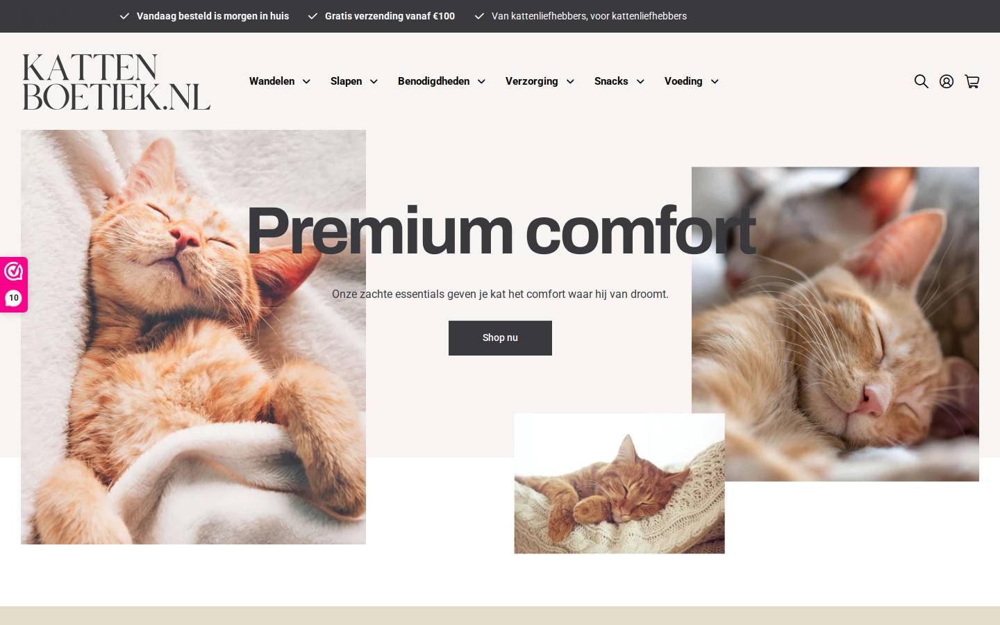 kattenboetiek.nl homepage screenshot