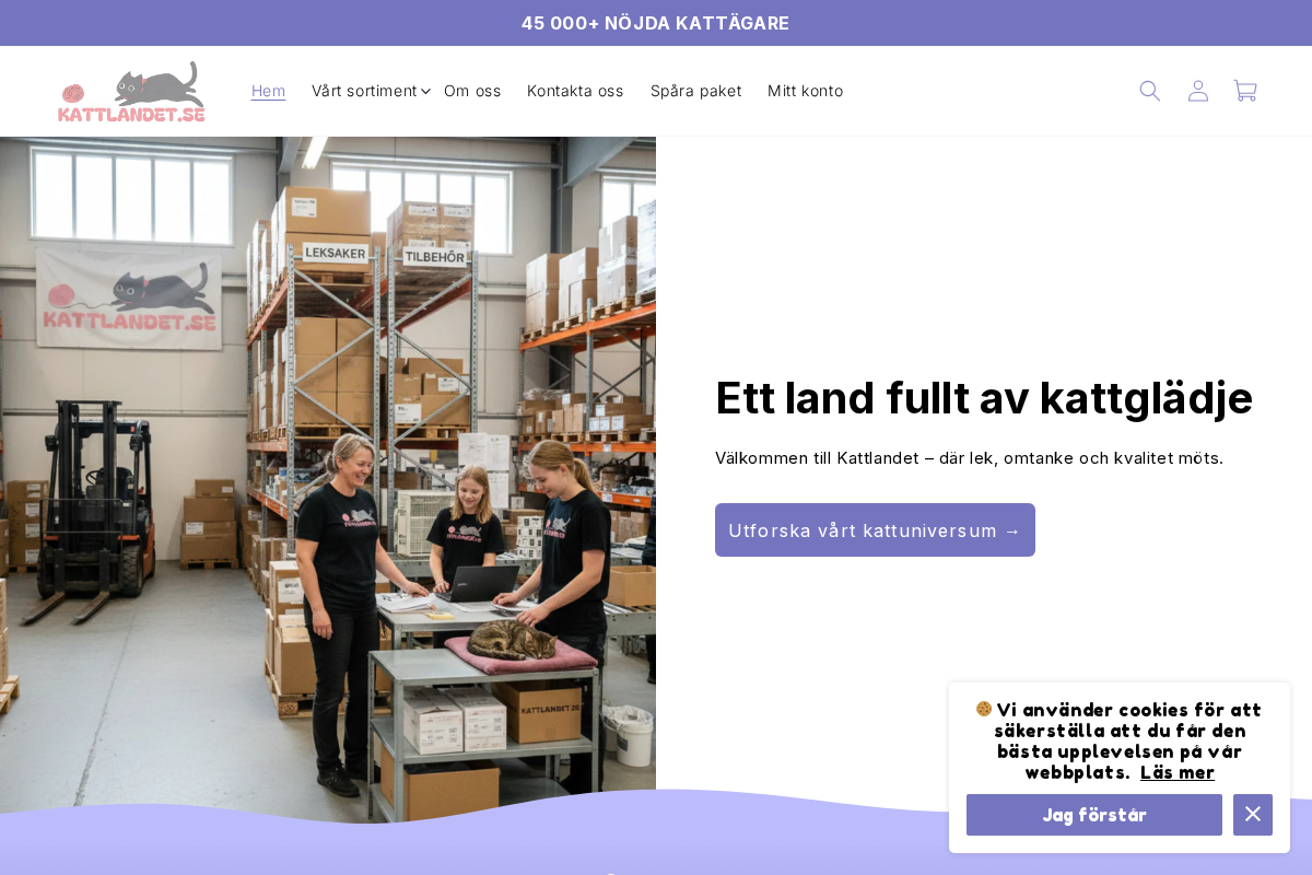 Kattlandet homepage screenshot