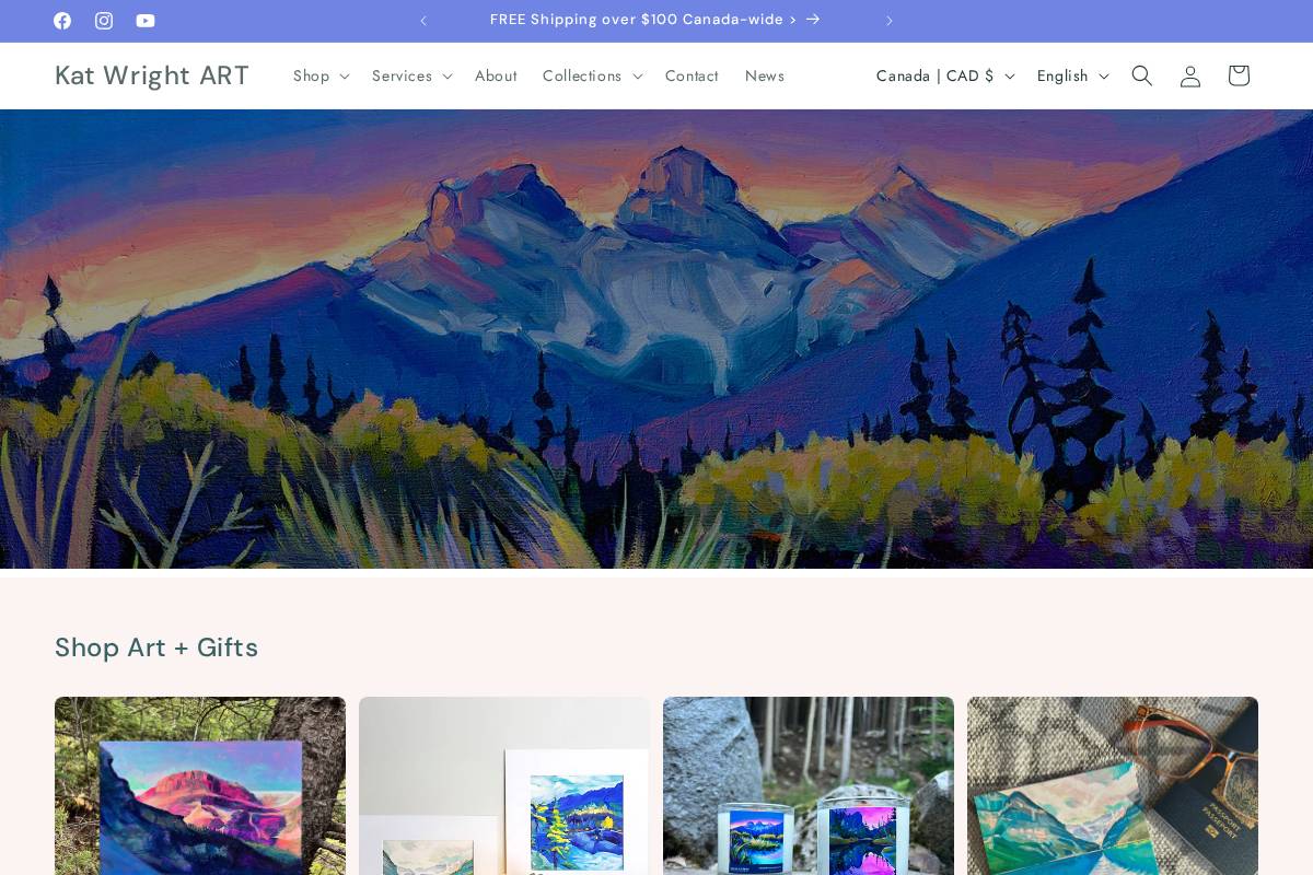katwrightart.com homepage screenshot